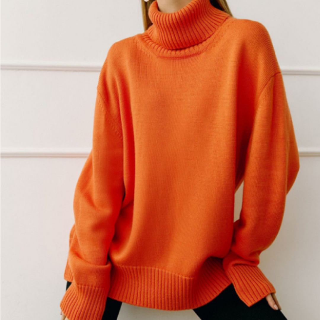 Eleganter Damen Rollkragenpullover Feinripp Qualität - Norvielle