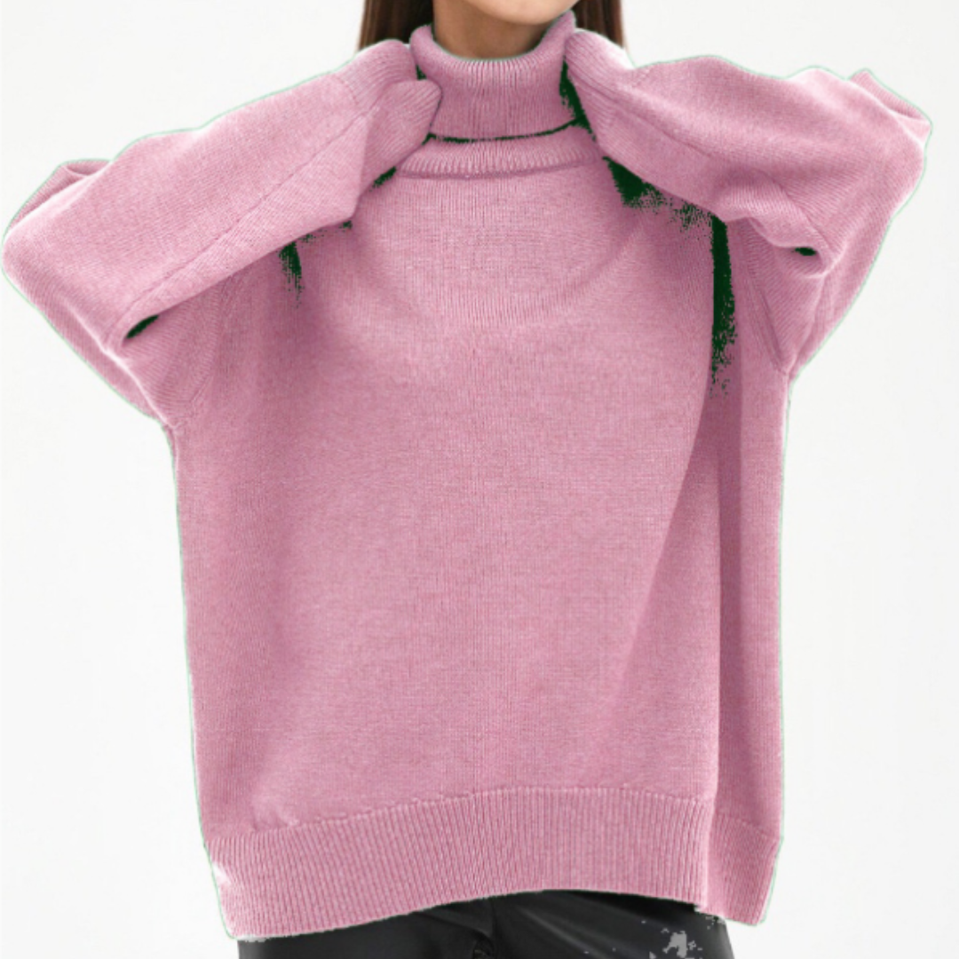 Eleganter Damen Rollkragenpullover Feinripp Qualität