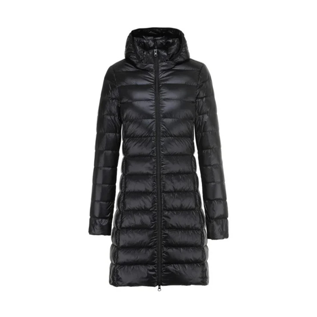 Damen Daunenjacke Wasserdicht Kapuze Warm