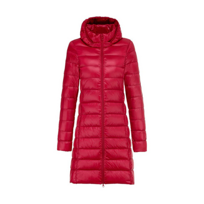 Damen Daunenjacke Wasserdicht Kapuze Warm