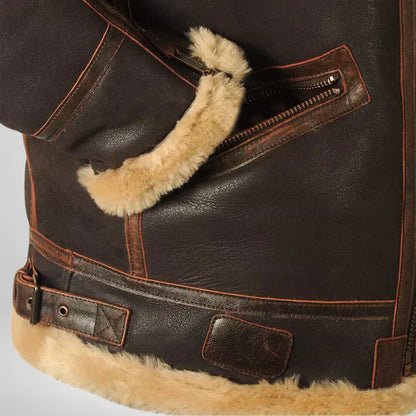 Lederjacke Damen Fellkragen Winter