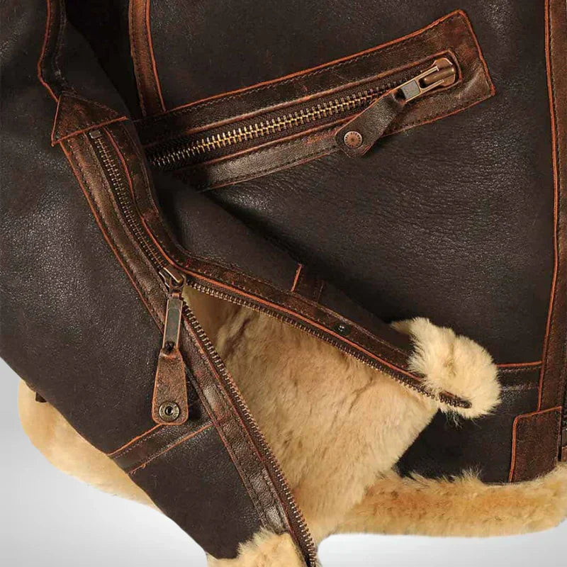 Lederjacke Damen Fellkragen Winter