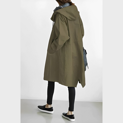 Wasserdichte Damen Winterjacke Lang Mit Kapuze