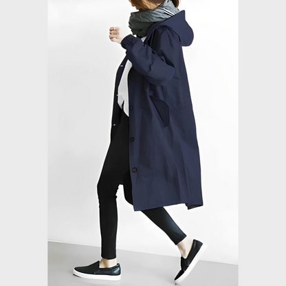 Wasserdichte Damen Winterjacke Lang Mit Kapuze