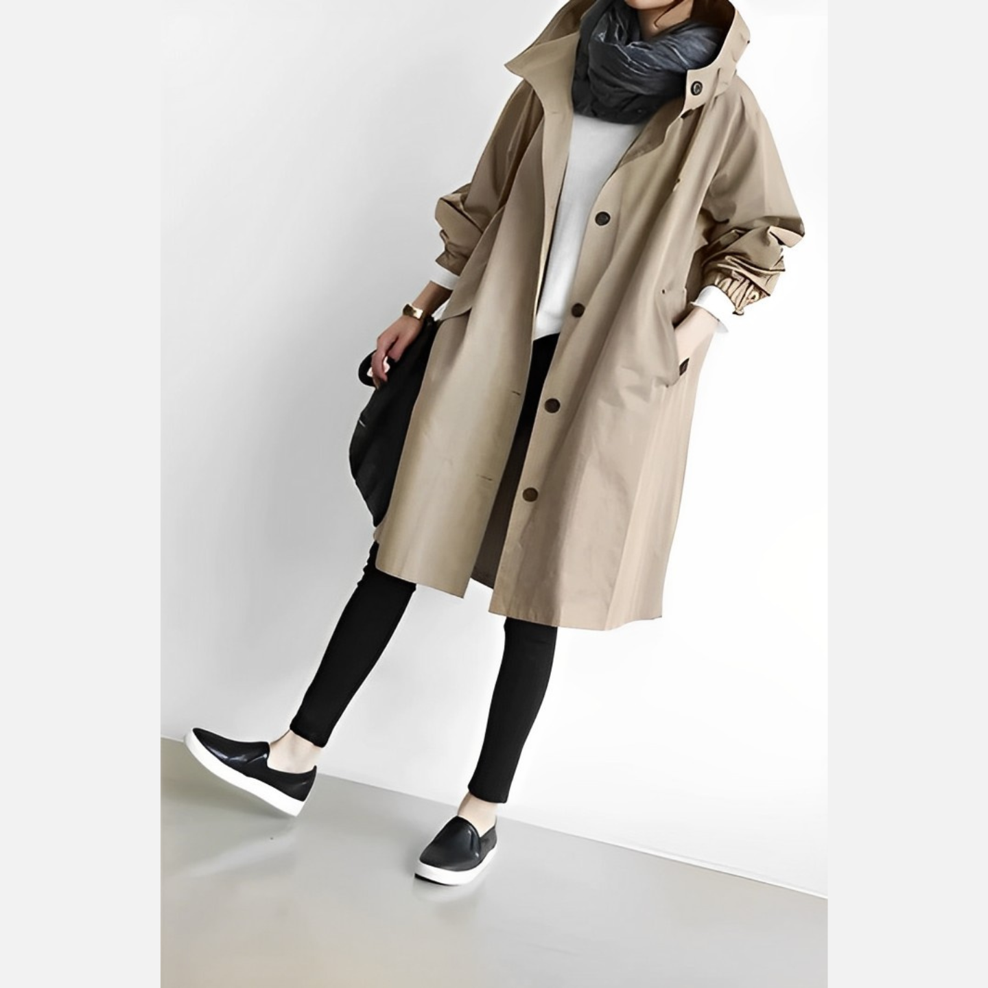 Wasserdichte Damen Winterjacke Lang Mit Kapuze