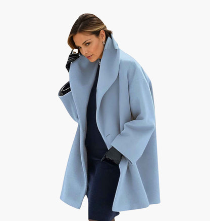 Damen Wintermantel Oversized Moderner Schnitt Lang - Norvielle