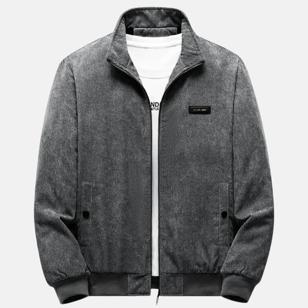 Herren Lederjacke Retro Stil Lässig Schwarz - Norvielle