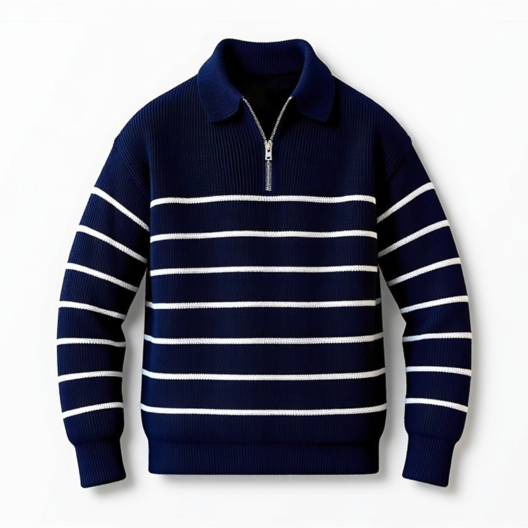Herren Strickpullover Gestreift Baumwolle Bequem - Norvielle