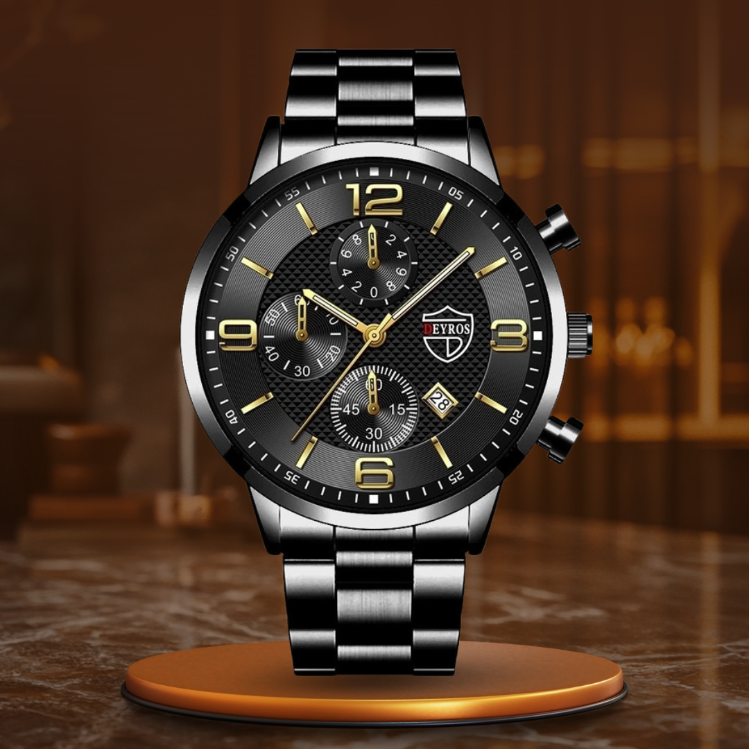 Herren Edelstahl Armbanduhr Elegant