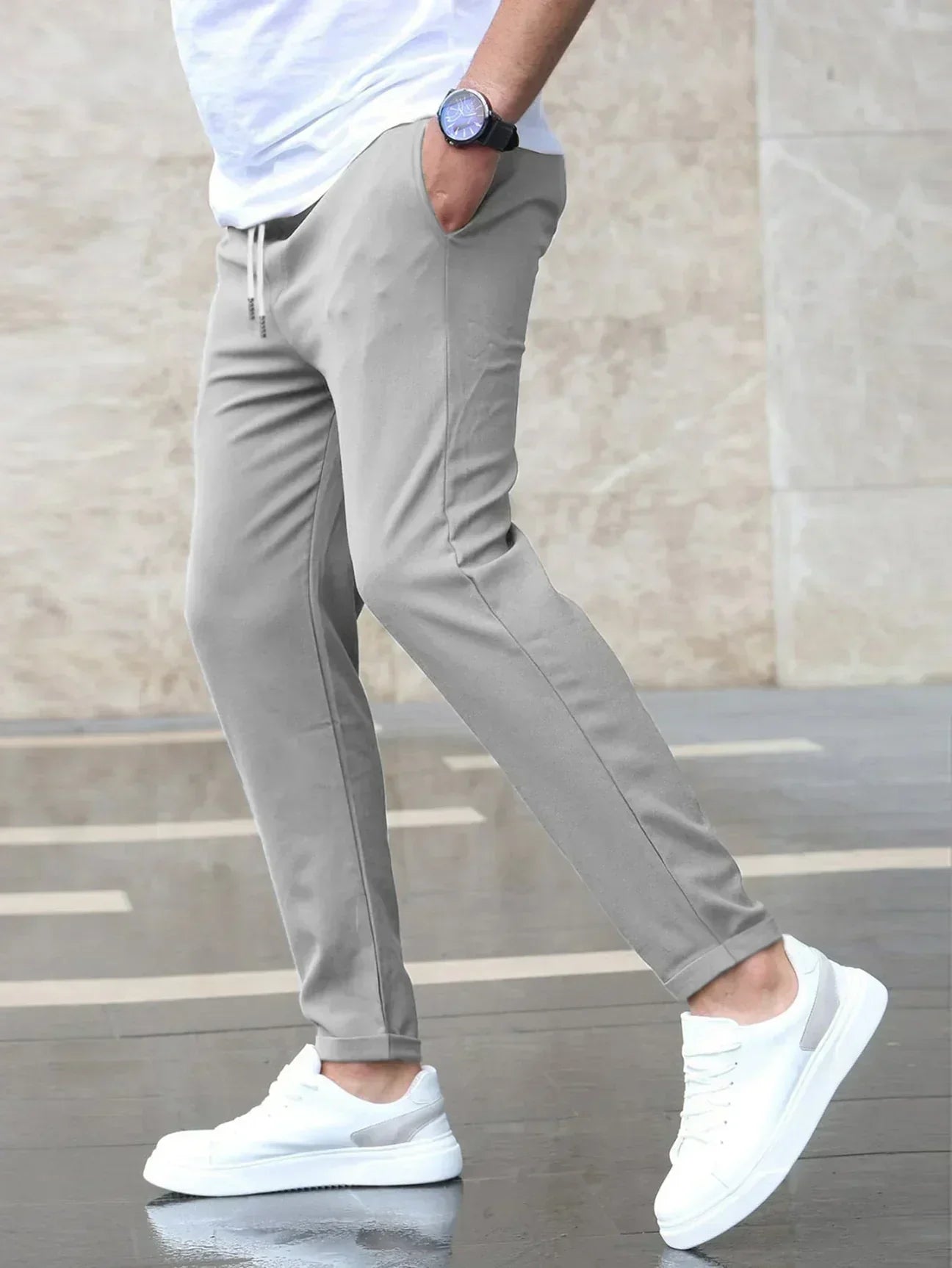 Herren Joggerhose Slim Fit Stretch