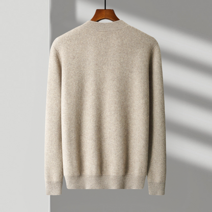 Herren Strickjacke Wollwarm mit Reißverschluss