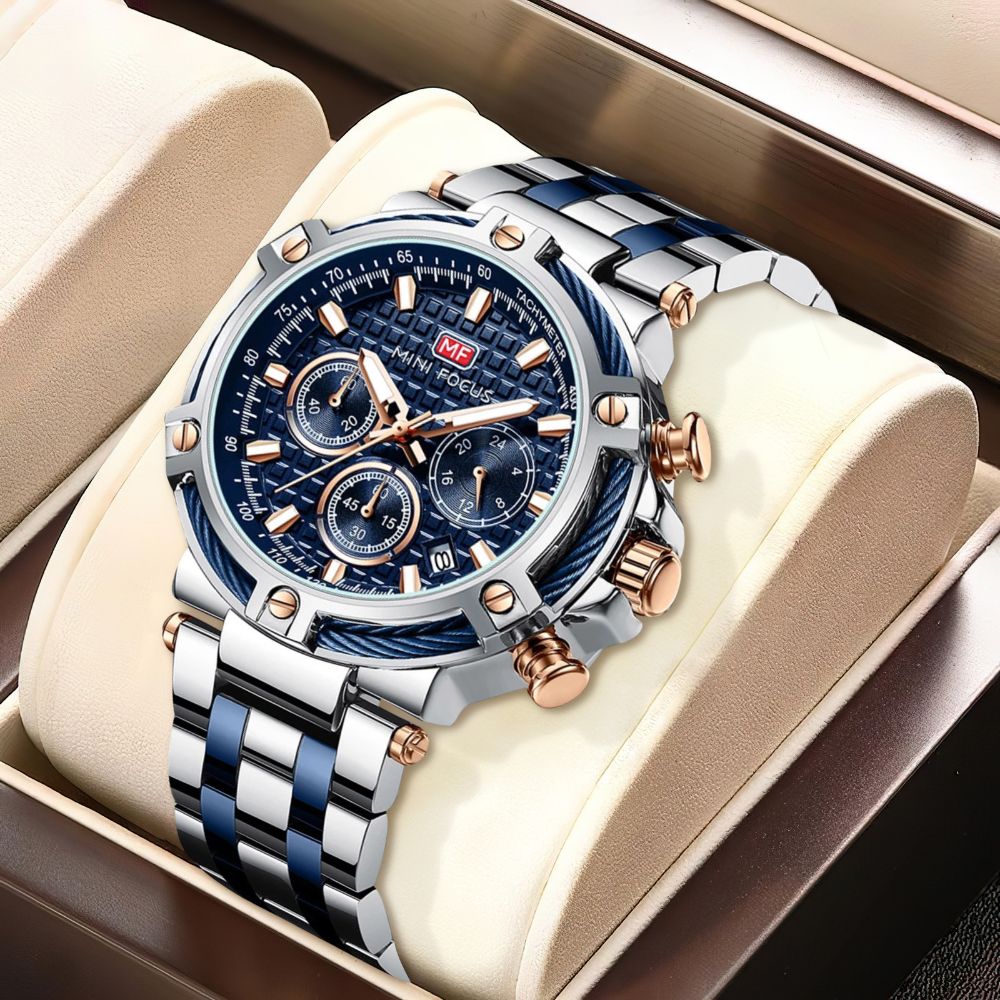 Herren Quarzuhr Maritime Armbanduhr Schwarz - Norvielle