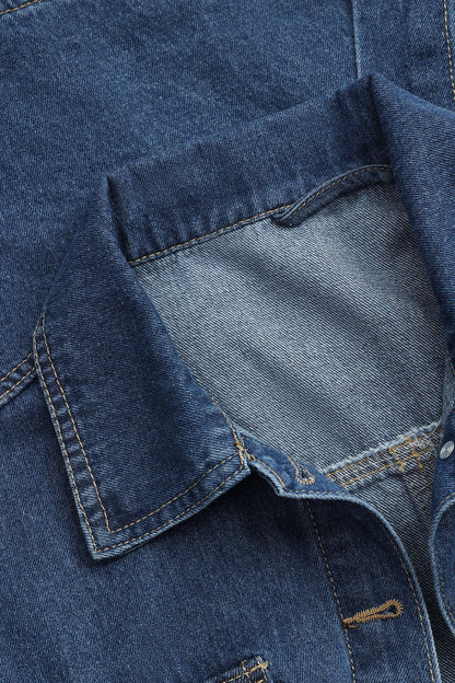 Damen Denim-Jacke Slim Fit Modern Taillierte Blau
