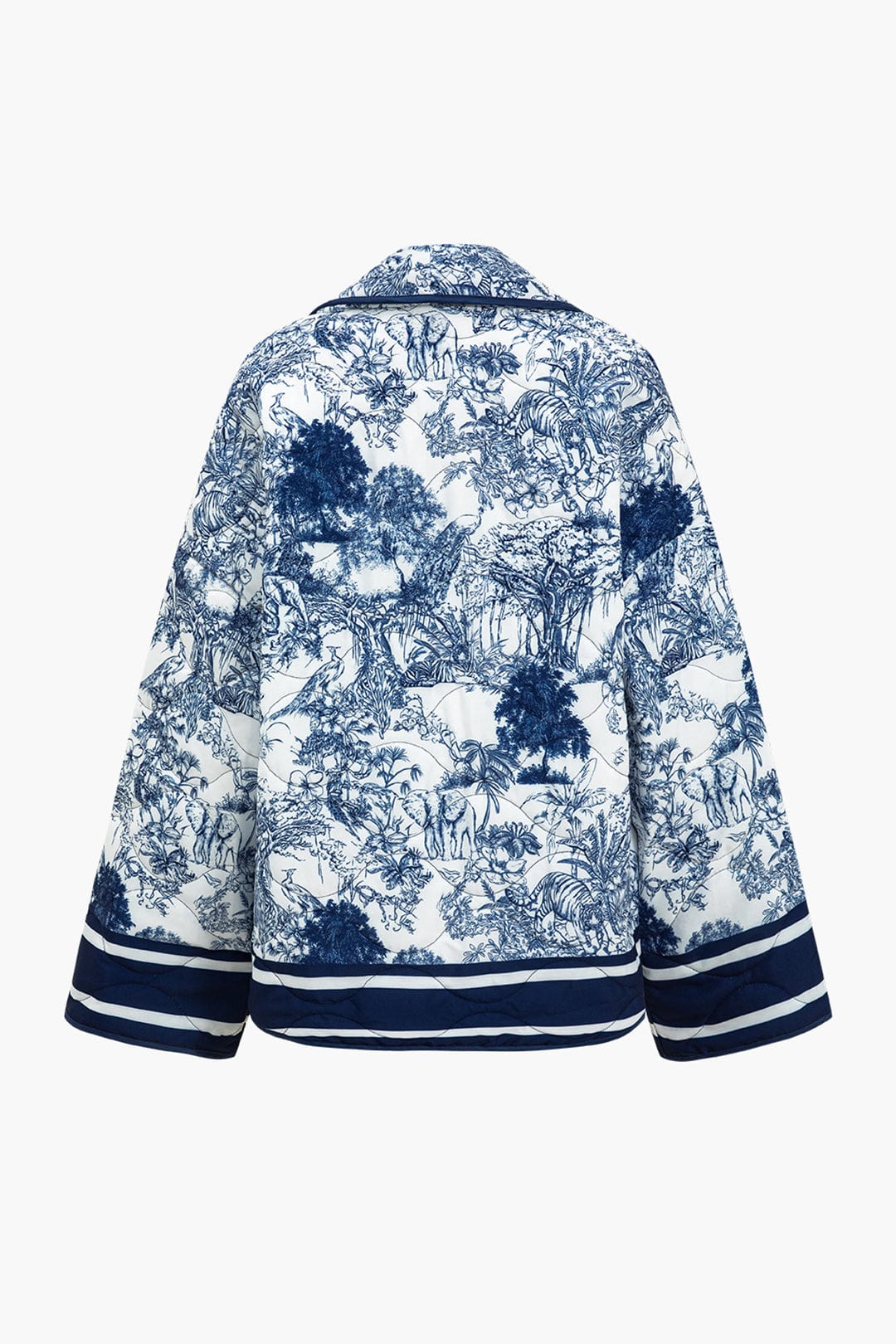 Damen Steppjacke Geblümt Blumenmuster Modern