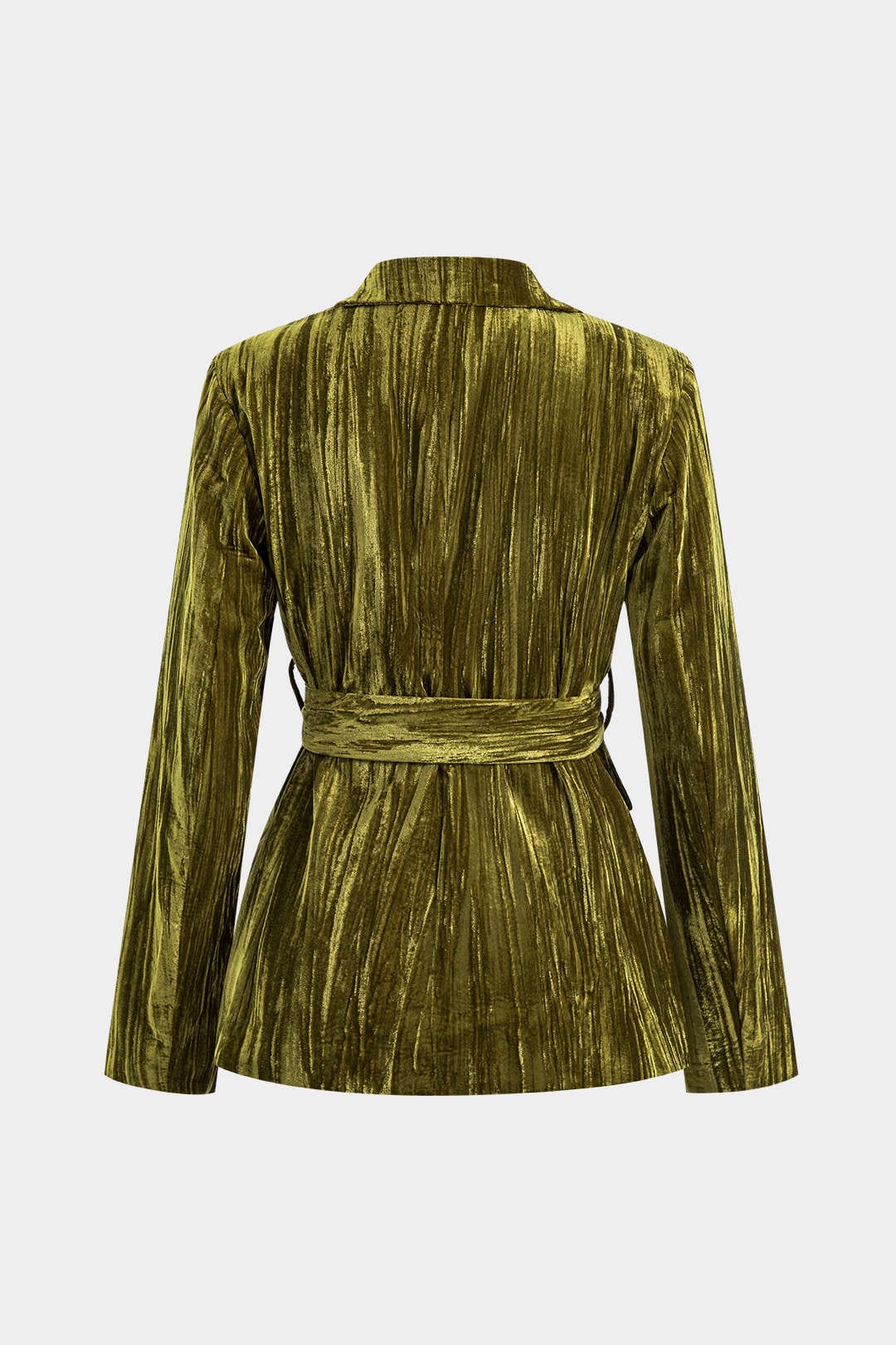 Damen Samtjacke Elegant Bindegürtel