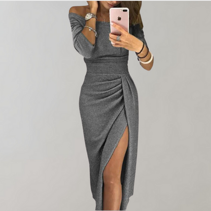 Berlin Chic Damen Abendkleid Glitzer