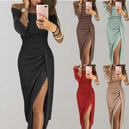 Berlin Chic Damen Abendkleid Glitzer