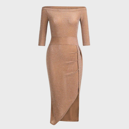 Berlin Chic Damen Abendkleid Glitzer
