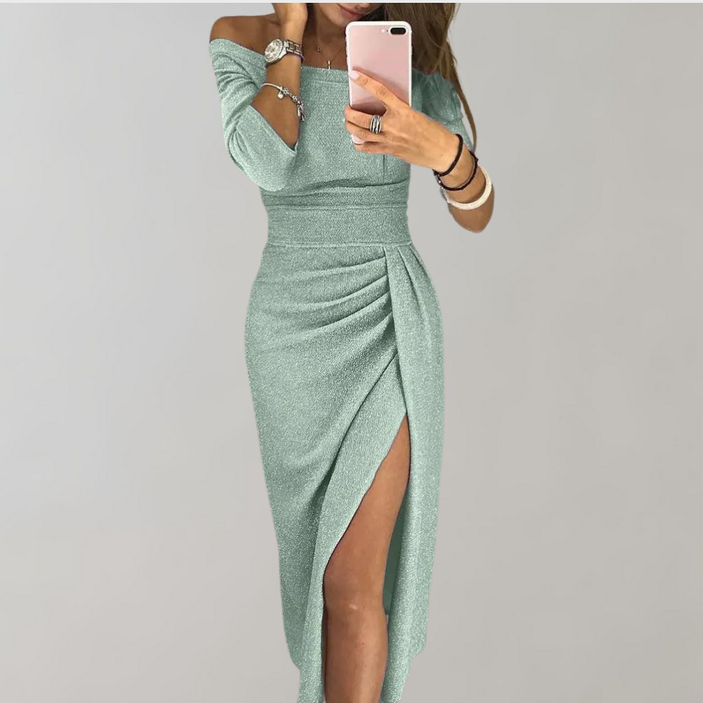 Berlin Chic Damen Abendkleid Glitzer