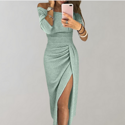 Berlin Chic Damen Abendkleid Glitzer