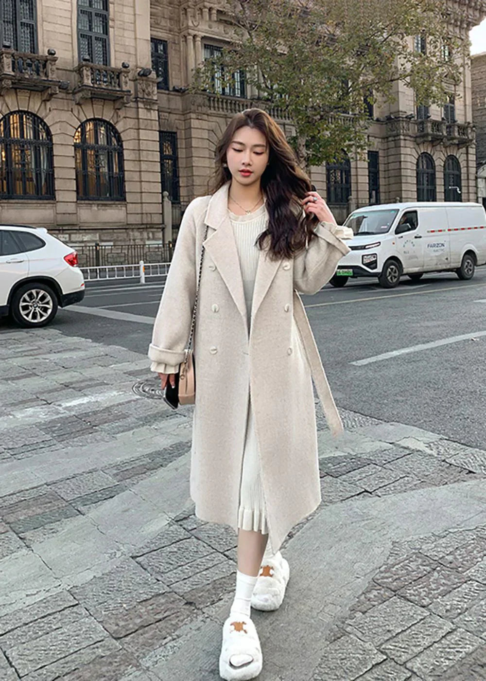 Damen Wollmantel Modern Lässig Winter