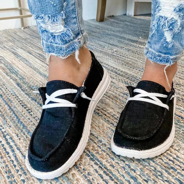 Damen Schnürschuhe Braun Leder Retro