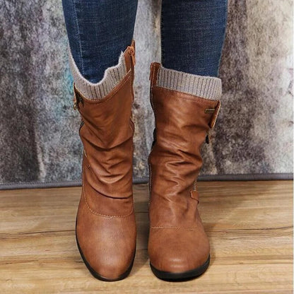 Damen Winterstiefel Weich Komfortabel Warm