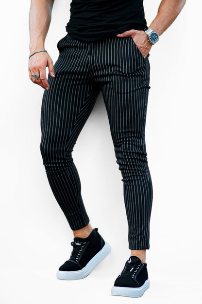 Herren Stoffhose Streifen Slim Fit Modern - Norvielle