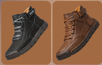 Herren Wanderschuhe Leder Orthopädisch Bequem