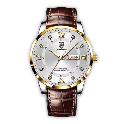 Herrenuhr Lederband Schweizer Qualität Elegantes Design
