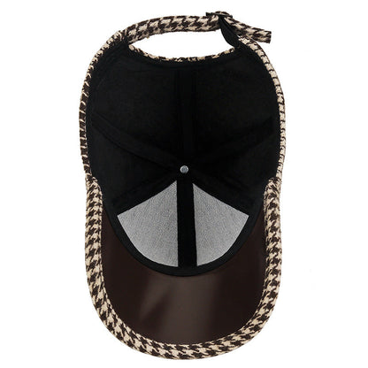 Herren Leder Mütze Elegant