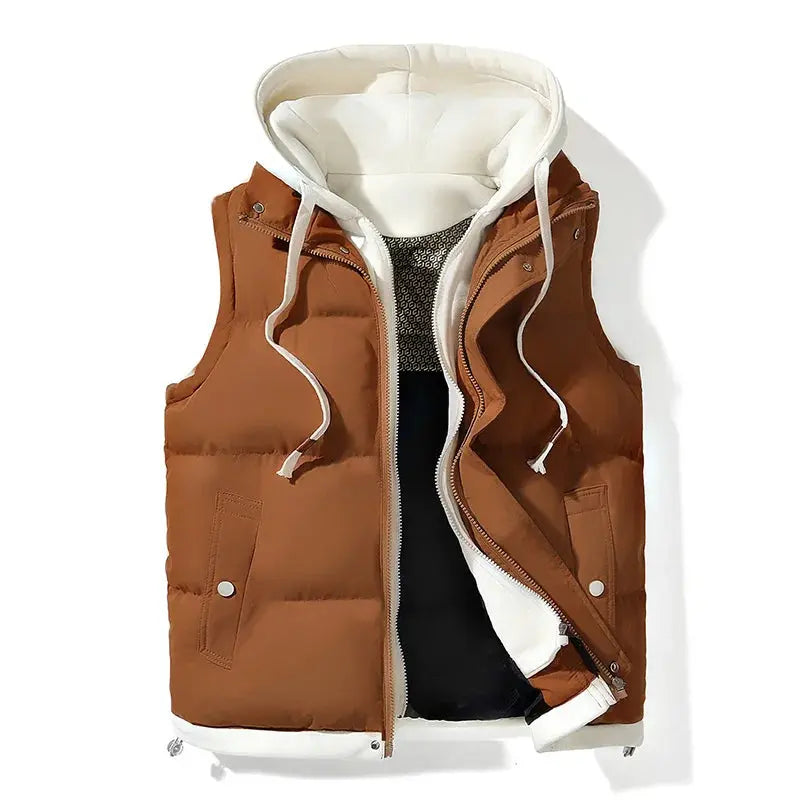 Herren Softshell Steppweste Wasserabweisend Mit Kapuze - Norvielle