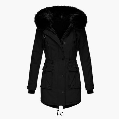 Damen Winterjacke Lang Warme Kapuzenjacke