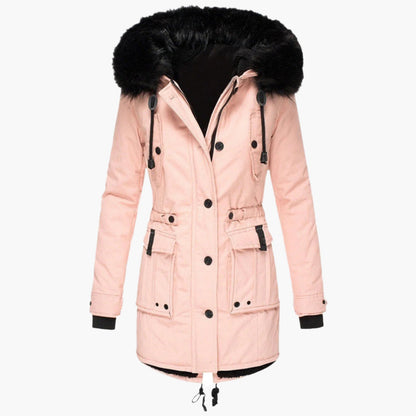 Damen Winterjacke Lang Warme Kapuzenjacke
