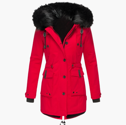 Damen Winterjacke Lang Warme Kapuzenjacke