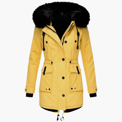Damen Winterjacke Lang Warme Kapuzenjacke
