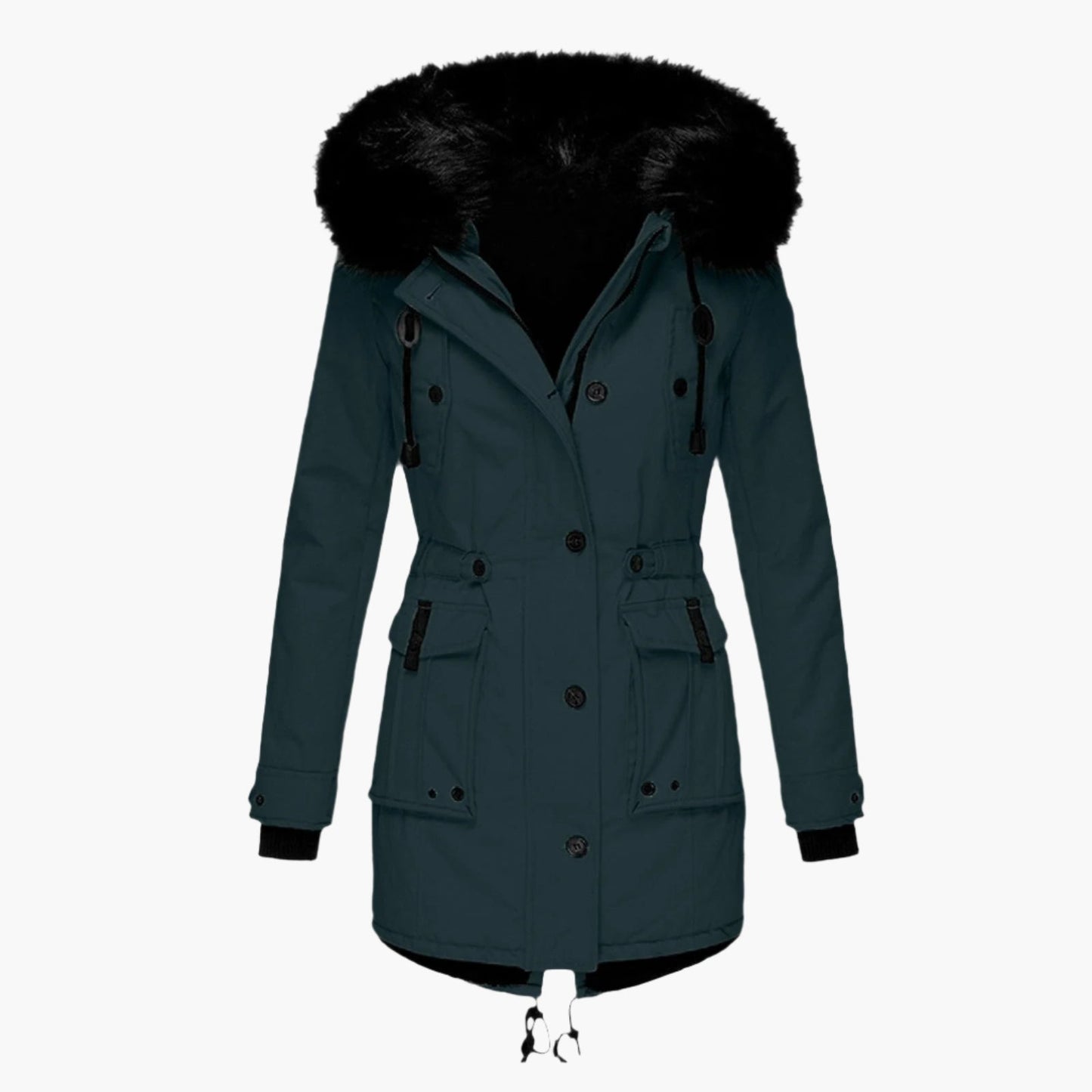 Damen Winterjacke Lang Warme Kapuzenjacke