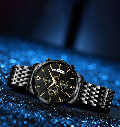 Herren Edelstahl Armbanduhr Elegant