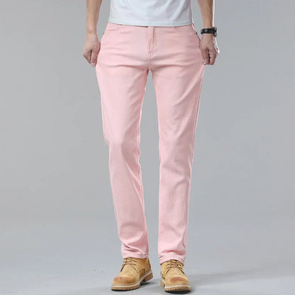 Herren Slim-Fit-Jeans Schmal Denim