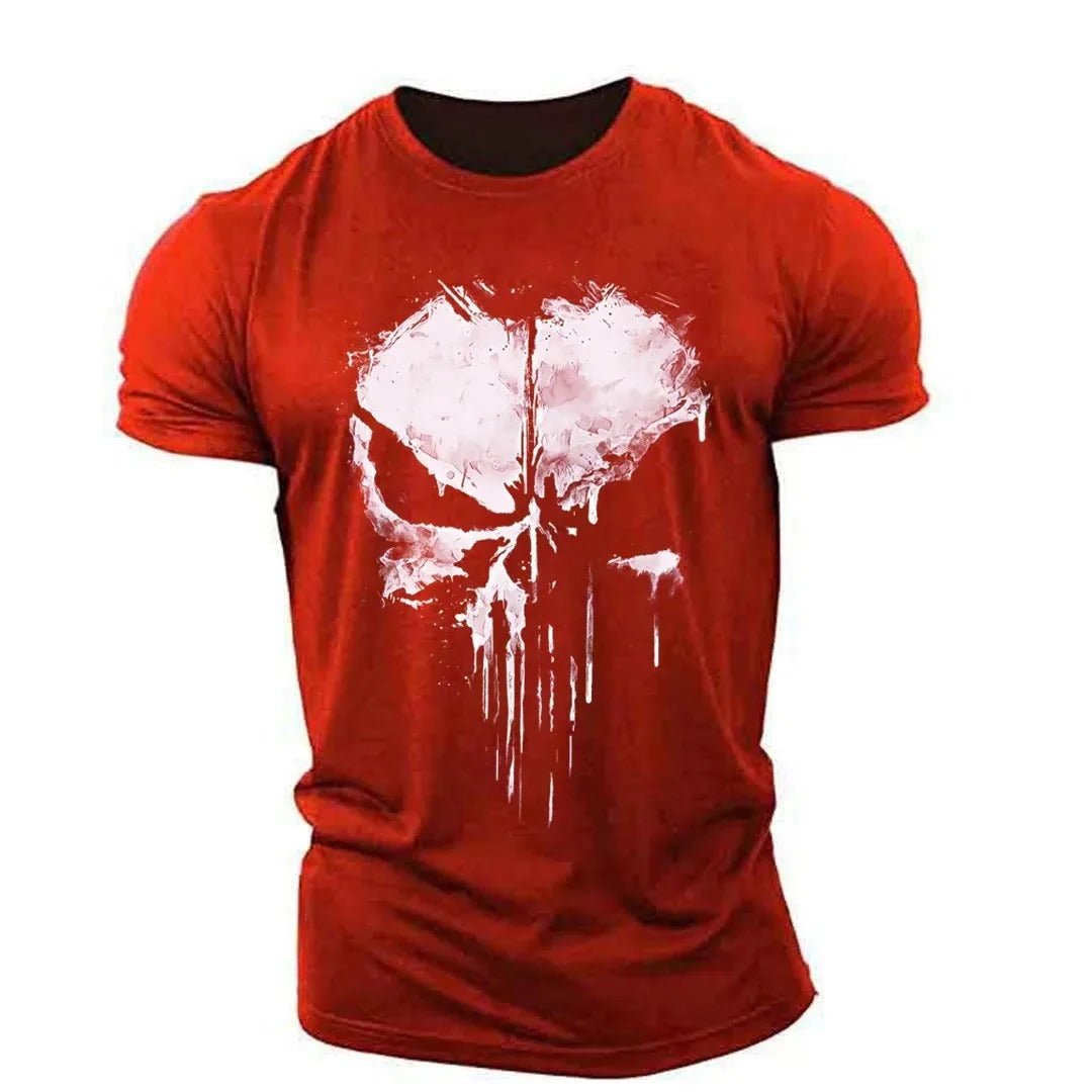Herren T-Shirt Rundhals Totenkopf