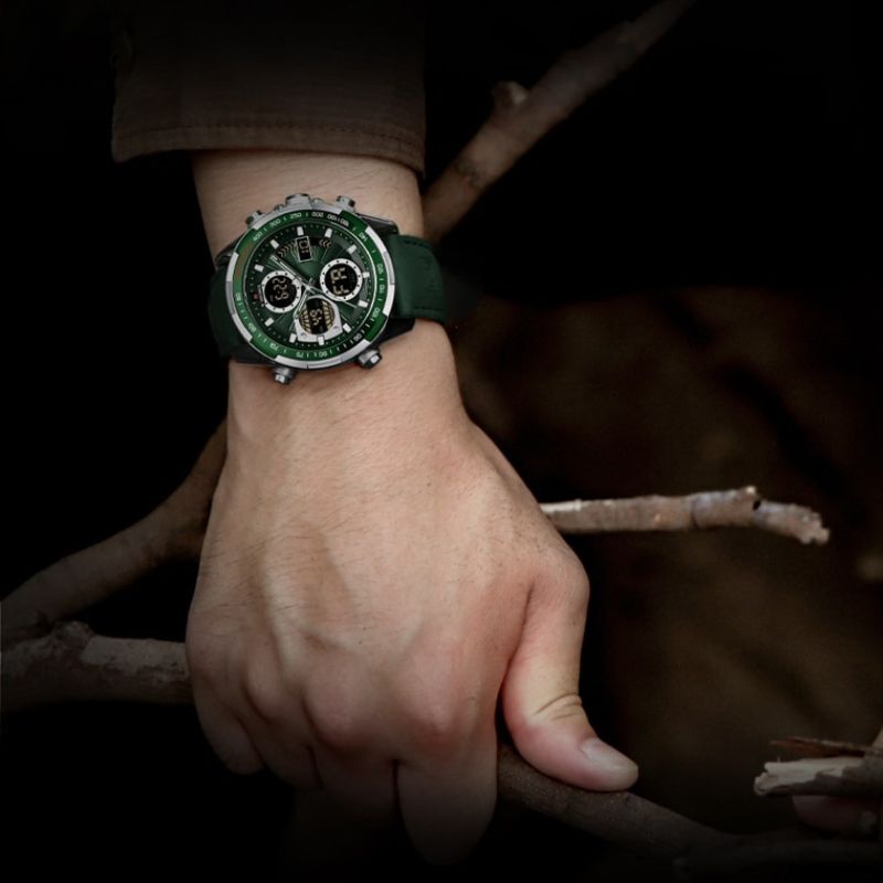 Herren Edelstahl Armbanduhr Marine Chrono