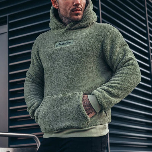 Herren Plüschpullover mit Kapuze Weich - Norvielle