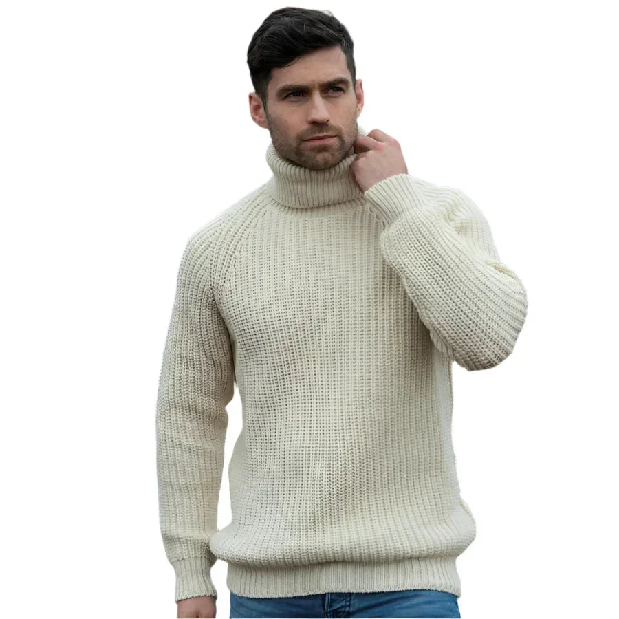 Herren Pullover Warm mit Hochkragen