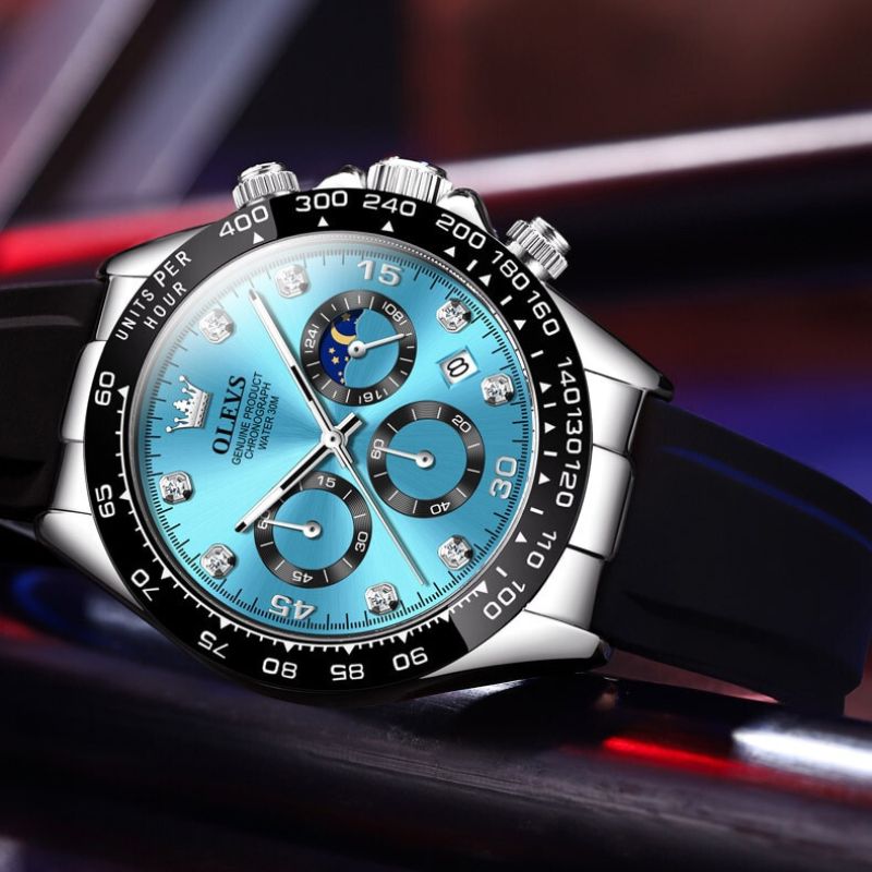 Herren Edelstahl Armbanduhr Elegantes Analogdesign