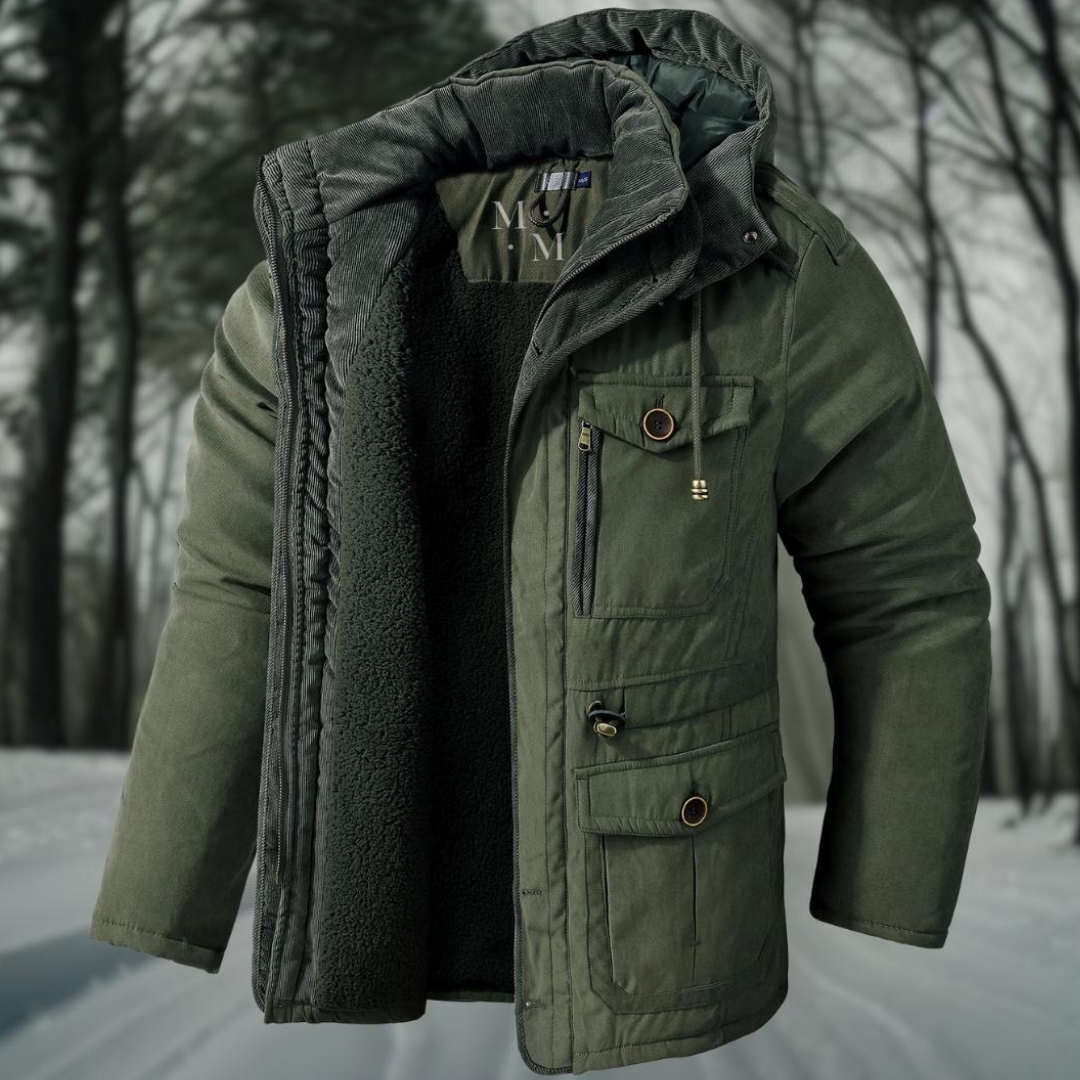 Herren Winterparka Warme Daunenjacke Mit Kapuze