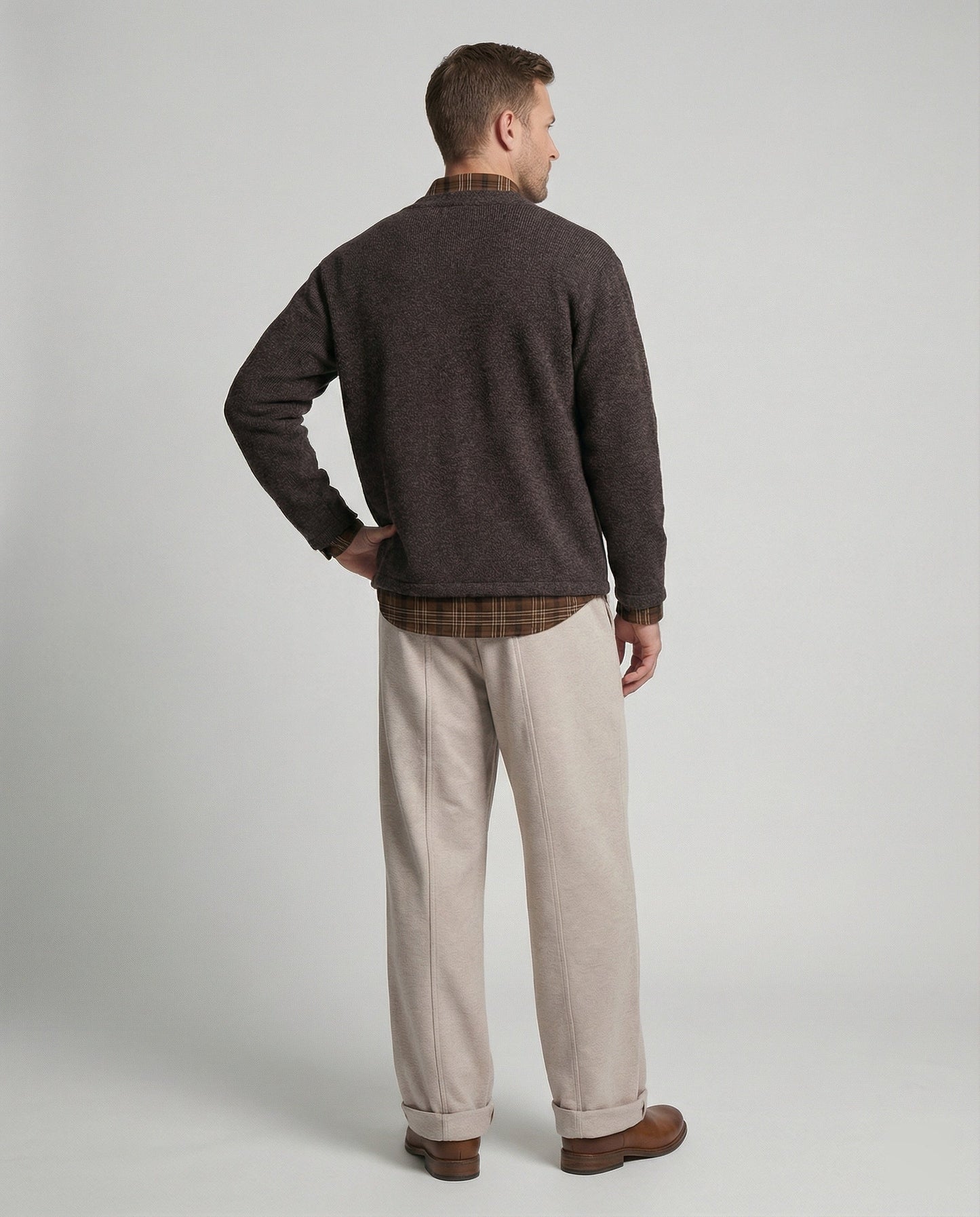 Herren Fleecehose Warm Bequem Baggy Fit