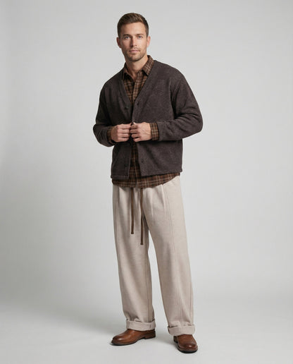 Herren Fleecehose Warm Bequem Baggy Fit