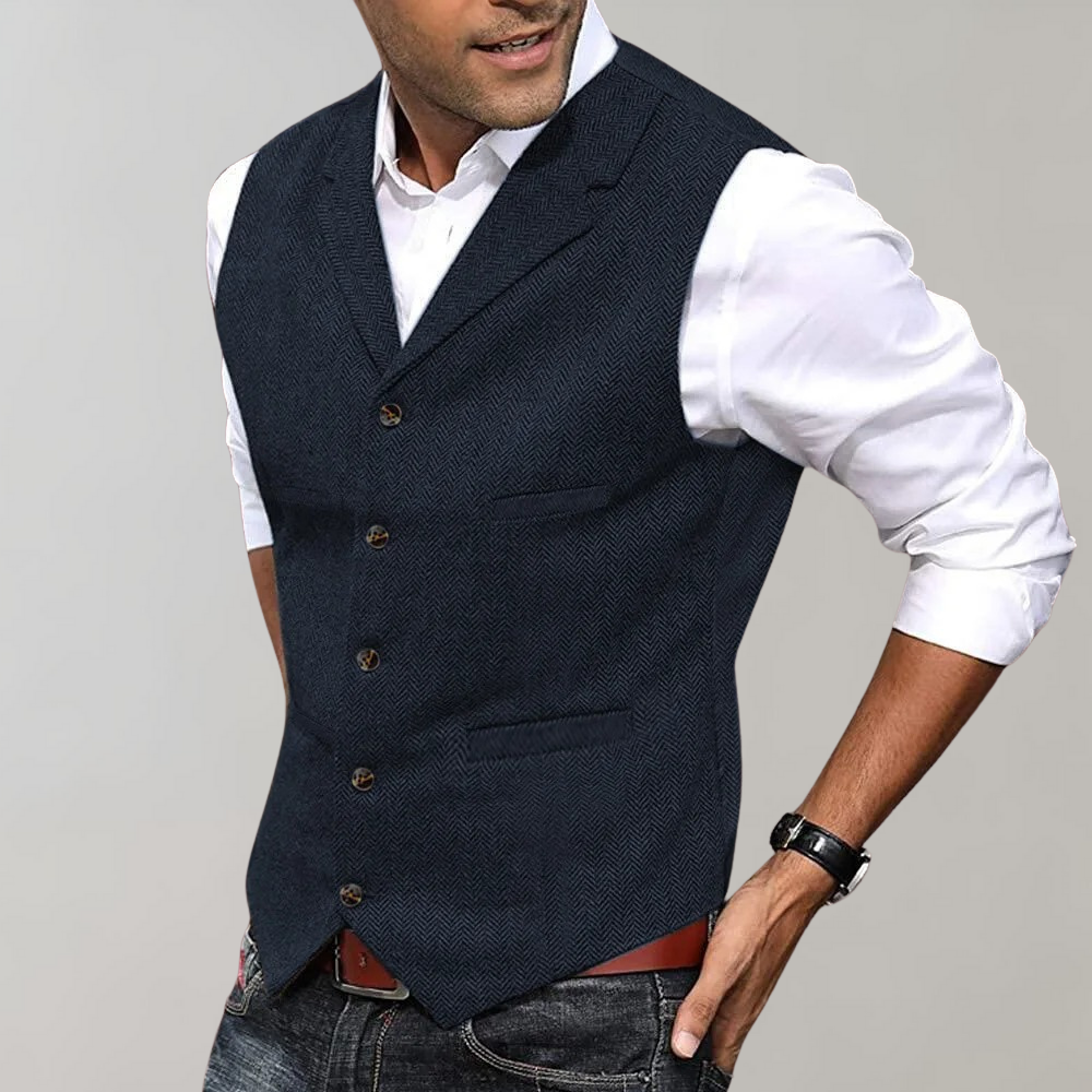 Herren Slimfit Anzugweste Elegant