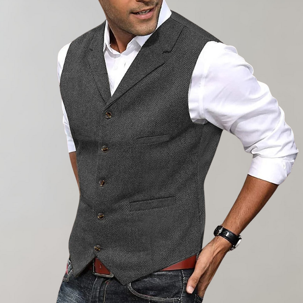 Herren Slimfit Anzugweste Elegant