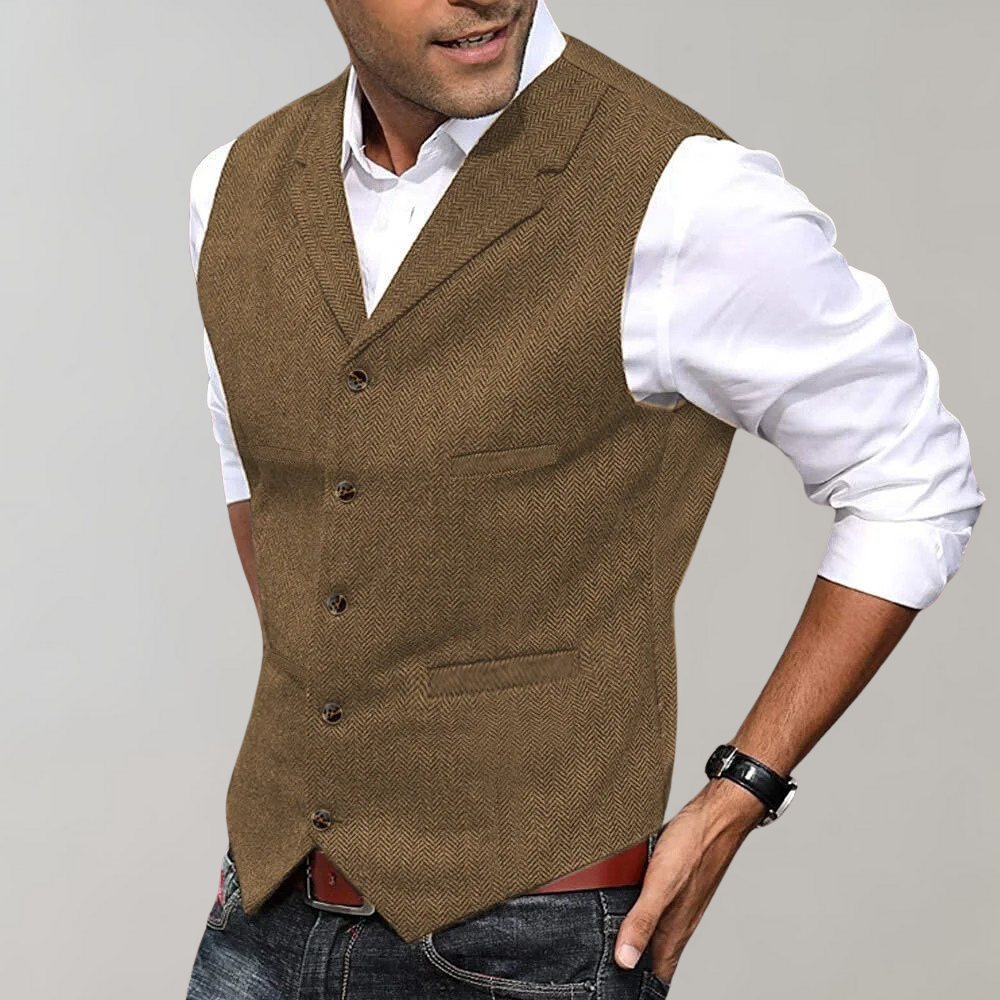 Herren Slimfit Anzugweste Elegant